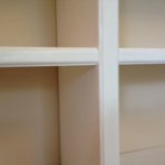 white shelving unit