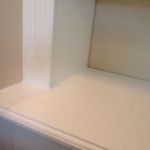 white shelving